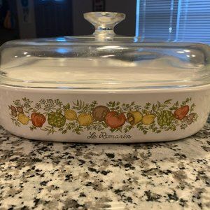 Vintage Corningware Spice of Life 10" Casserole dish